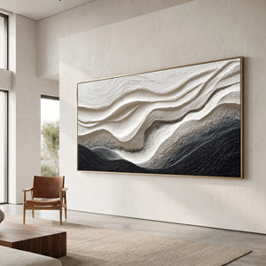 Grey‑Hush Echo | 3D Textured Wall Art