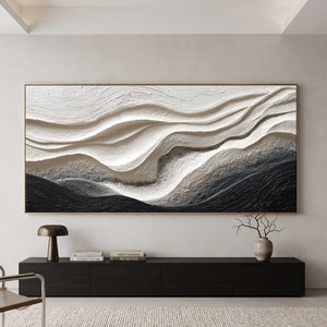 Grey‑Hush Echo | 3D Textured Wall Art