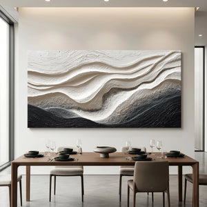 Grey‑Hush Echo | 3D Textured Wall Art