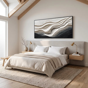 Grey‑Hush Echo | 3D Textured Wall Art