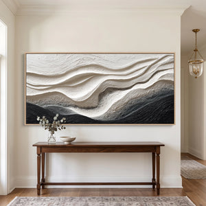 Grey‑Hush Echo | 3D Textured Wall Art