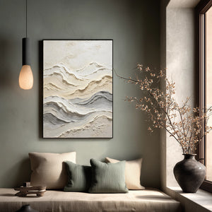 3D Textured Abstract Art | Undulating Mountain Swathes