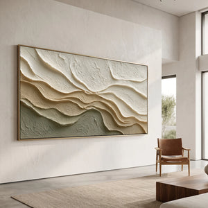 Soft Terrain Whisper | 3D Textured Wall Art