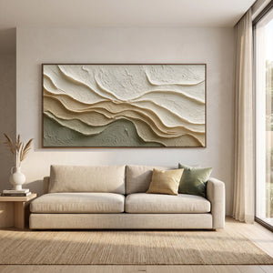 Soft Terrain Whisper | 3D Textured Wall Art