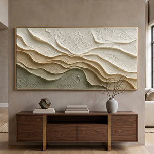 Soft Terrain Whisper | 3D Textured Wall Art