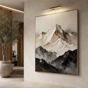 Textured Relief | Snow Capped Mountain Range