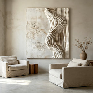 Wabi-Sabi 3D Impasto Texture | Flowing Organic Veins