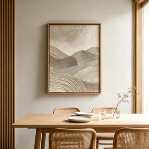 Quiet Dunes and Flowing Lines | Textured Neutral Landscape Wall Art