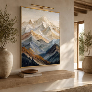 3D Textured Abstract Art | Alpine Forest Peaks