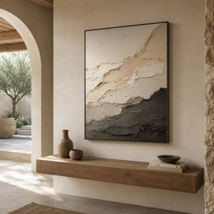 Neutral Earth Tones | Misty Layered Ridges