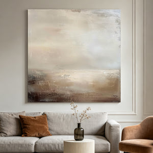Minimalist Abstract Art | Soft Earth Horizon