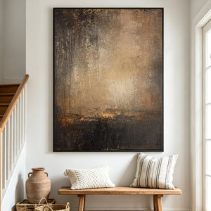 Earth Tone Textured Abstract Painting | Dusk Glow