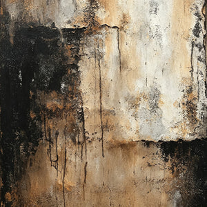 Textured Earth Tone Abstract Painting | Aged Ruins