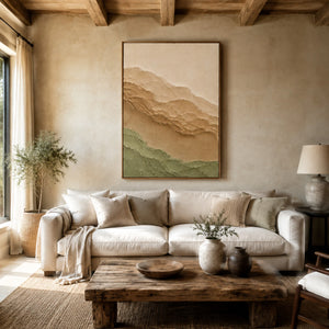 Earthy Wave Terrain｜wabi sabi texture art