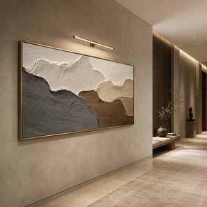 3D Textured Abstract Art | Jagged Mountain Shores