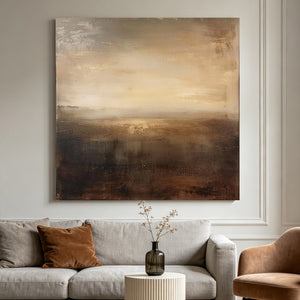 Wabi Sabi Neutral Tone Abstract Art | Soft Twilight