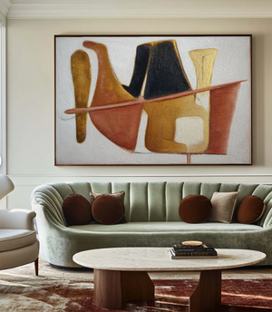 Modern Abstract Art | Gilded Shapes