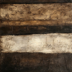 Textured Neutral Abstract Painting | Earthy Bands