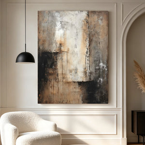 Textured Earth Tone Abstract Painting | Aged Ruins