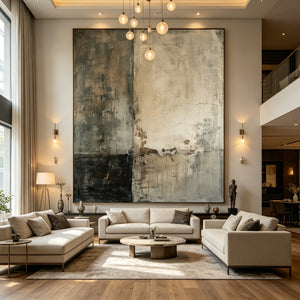 Split Aged Ruin | Wabi‑Sabi Thick Impasto
