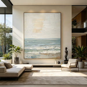 3D Impasto Layer Texture | Coastal Shore Tides