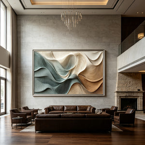3D Textured Abstract Art | Flowing Wave
