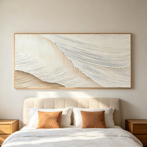 3D Impasto Neutral Texture | Drifting Sand Tides