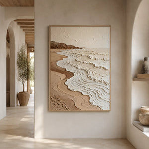 3D Textured Abstract Art | Coastal Tide Shores