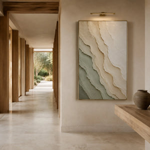 Flowing Clay Waves｜neutral textured wall art