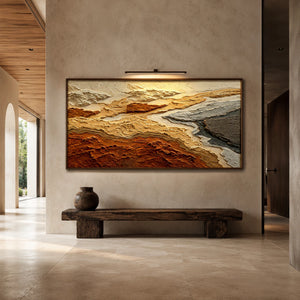 3D Textured Abstract Art | Terrain Color Strata