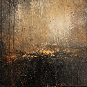 Earth Tone Textured Abstract Painting | Dusk Glow