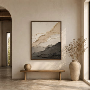 Neutral Earth Tones | Misty Layered Ridges