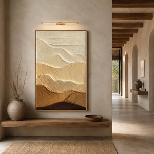 3D Textured Abstract Art | Neutral Mountain Range