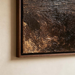 Gilded Dusk | Warm Tone Abstract Wall Piece