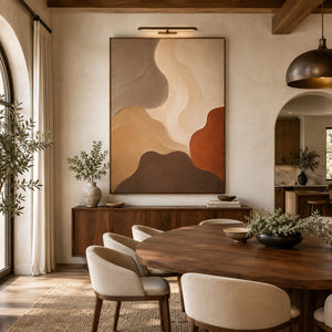Warm Terrain Flow | Earth Tone Textured Abstract Wall Art