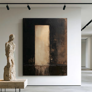 Wabi Sabi Drip Texture Abstract Art | Dark Passage