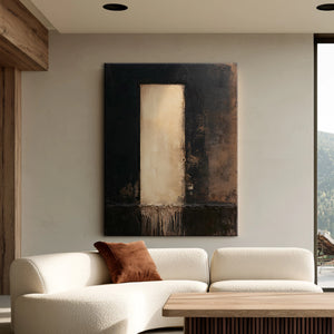 Wabi Sabi Drip Texture Abstract Art | Dark Passage