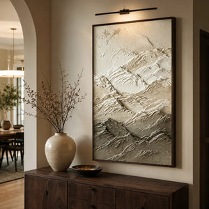 3D Textured Abstract Art | Pale Undulating Strata