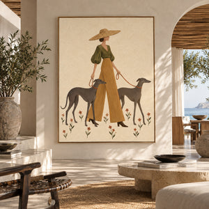 Mediterranean Stroll | Elegant Boho Figure Wall Decor