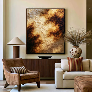 Earthy Textured Haze | Warm Neutral Wall Piece