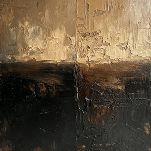 Thick Texture Abstract Painting | Golden Divide