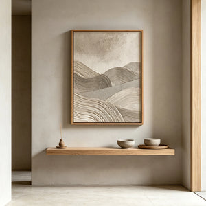 Quiet Dunes and Flowing Lines | Textured Neutral Landscape Wall Art
