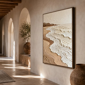 3D Textured Abstract Art | Coastal Tide Shores