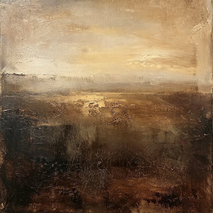 Wabi Sabi Neutral Tone Abstract Art | Soft Twilight