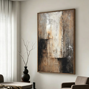 Textured Earth Tone Abstract Painting | Aged Ruins