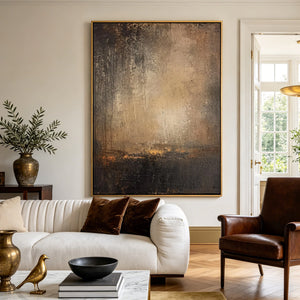 Earth Tone Textured Abstract Painting | Dusk Glow