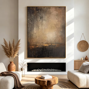 Earth Tone Textured Abstract Painting | Dusk Glow