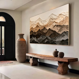 Earth‑Tone Ridges | Textured Mountain Layers