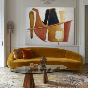 Modern Abstract Art | Gilded Shapes
