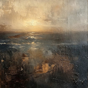 Wabi Sabi Atmospheric Seascape Art | Ocean Glow